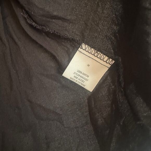 Blue Rain Off Shoulder Floral Embroidery Dress - Medium - Picture 5 of 7